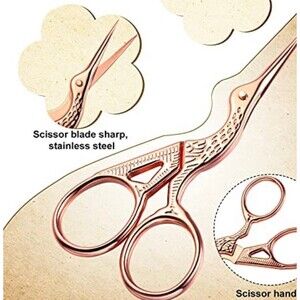 Embroidery scissors. Sublime smooth cutting. Stork